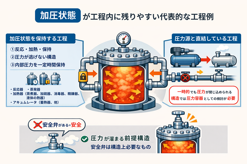 圧力容器として検討が必要になる工程